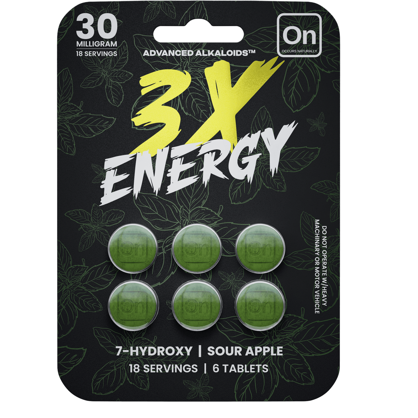 6ct 3x Green Energy 30mg Front 6ct 3x Green Energy 30mg Front