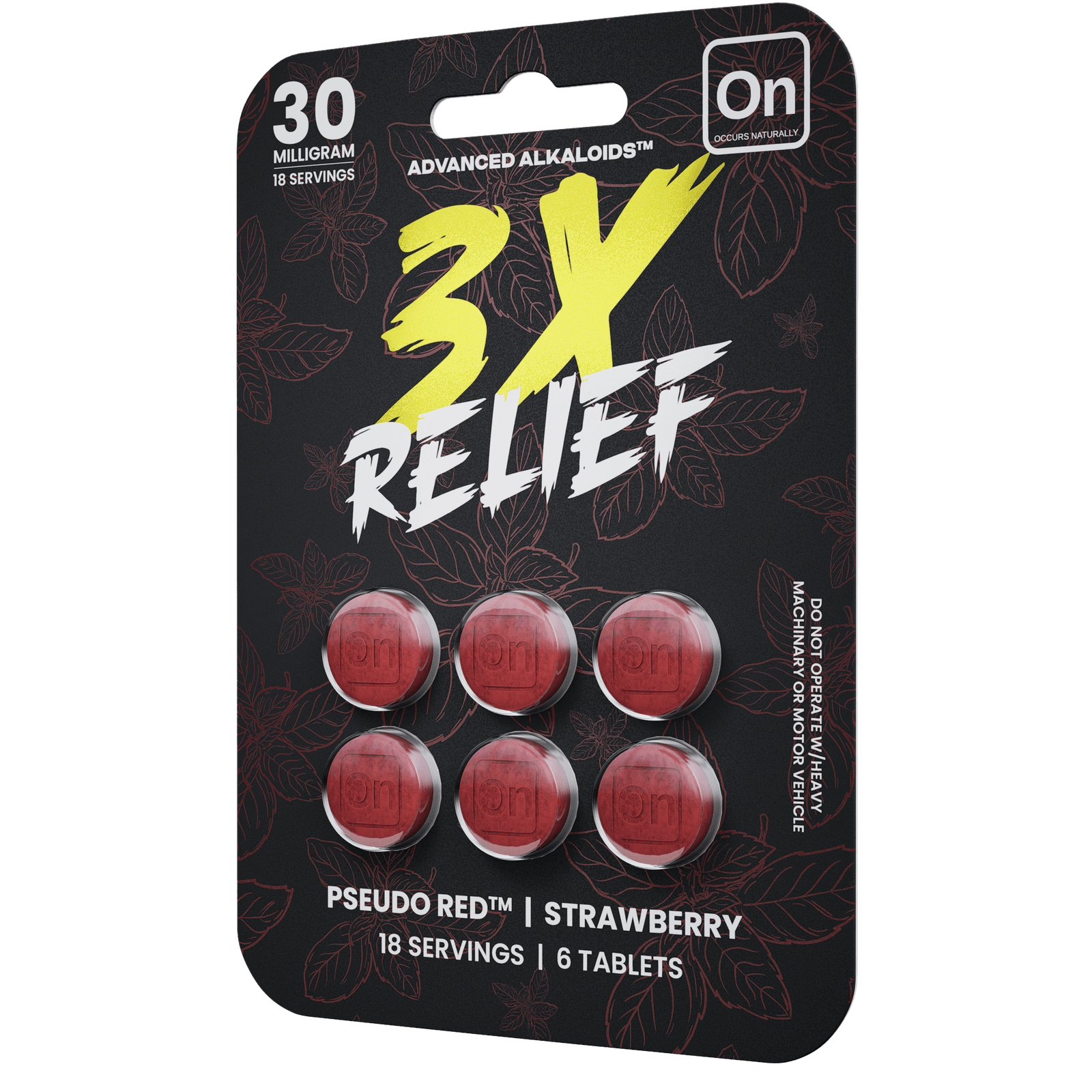 6ct 3x Red Relief 30mg Tilted Left 6ct 3x Red Relief 30mg Tilted Left
